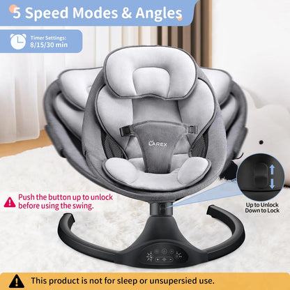 Larex Electric Baby Swing & Rocker – App & Remote Controlled