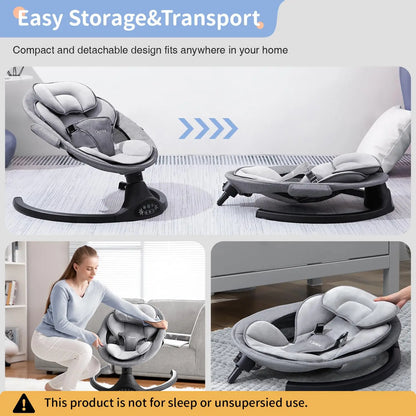 Larex Electric Baby Swing & Rocker – App & Remote Controlled
