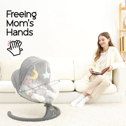 Electric Baby Swing & Bouncer with Bluetooth & Remote Control