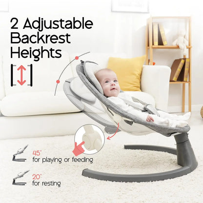 Electric Baby Swing & Bouncer with Bluetooth & Remote Control