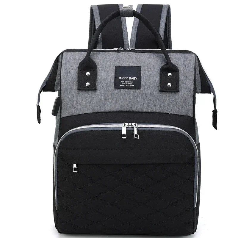 Large Capacity Diaper Backpack with Changing Mat – Hanging Bag for Stroller or Shoulder Use
