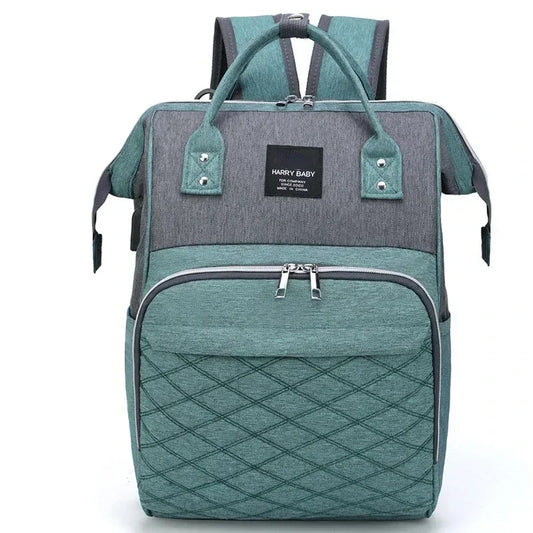Large Capacity Diaper Backpack with Changing Mat – Hanging Bag for Stroller or Shoulder Use