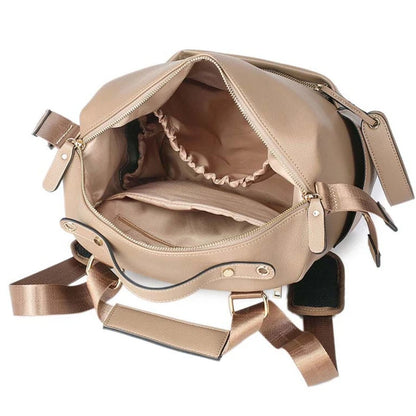 Multifunction Vegan Leather Diaper Backpack – Large Capacity Baby Bag