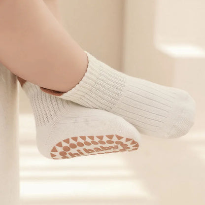 3 Pairs Kids Cotton Grip Socks