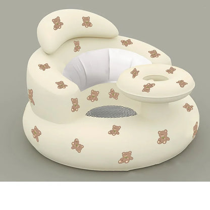 Inflatable Baby Floor Seat with Built-In Pump – Portable Support Chair for Sitting Up