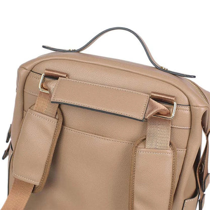 Multifunction Vegan Leather Diaper Backpack – Large Capacity Baby Bag