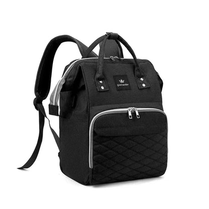 Multi-Functional Mommy Backpack – Diamond Grid Design with USB Charging Port