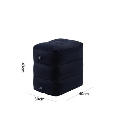 Inflatable Travel Foot Rest Pillow – Adjustable Height Leg Cushion for Flights & Office