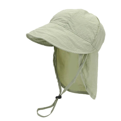 Toddler Sun Hat with Neck Shawl – Quick Dry & UV Protection