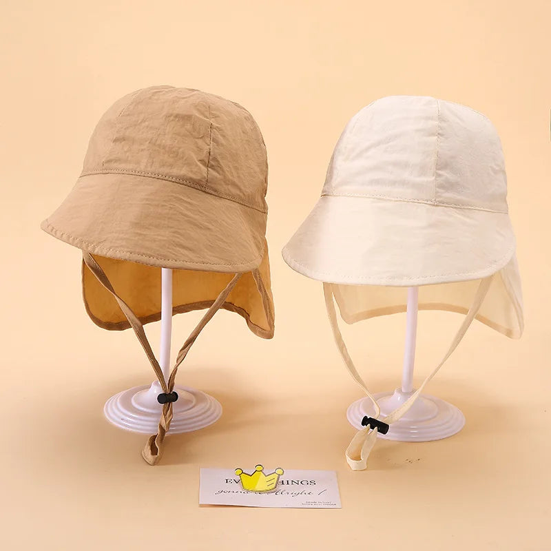 Toddler Sun Hat with Neck Shawl – Quick Dry & UV Protection