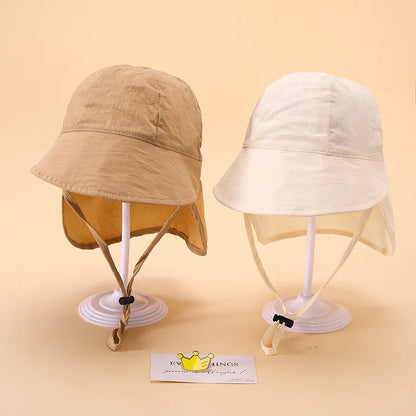 Toddler Sun Hat with Neck Shawl – Quick Dry & UV Protection