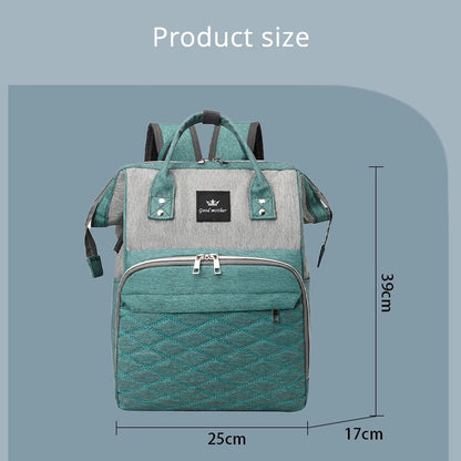 Multi-Functional Mommy Backpack – Diamond Grid Design with USB Charging Port
