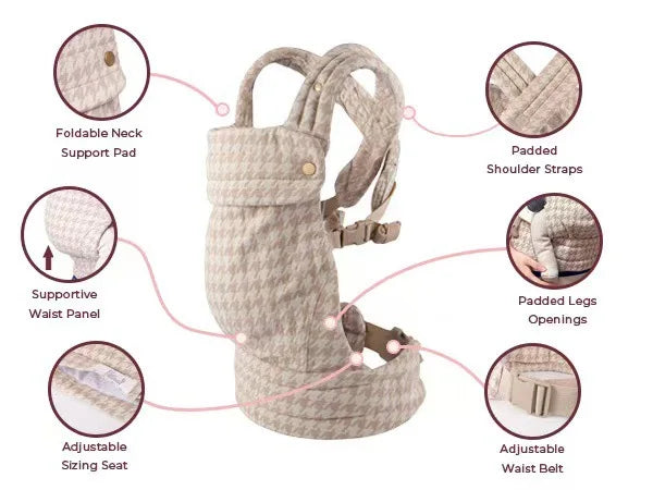 Ellabub Cotton & Linen Baby Carrier – Lightweight & Ergonomic