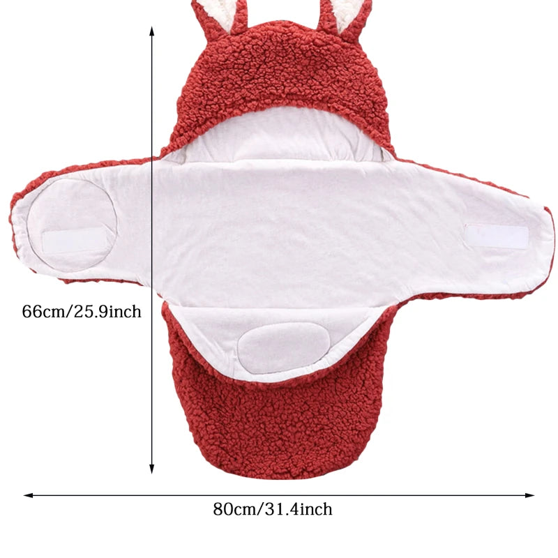Soft Cotton Baby Sleeping Bag – Thicken Wrap Cocoon for Newborns (0–9 Months)