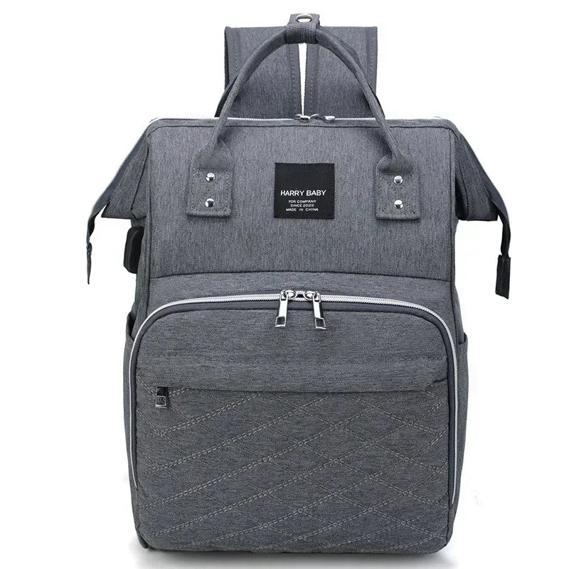 Large Capacity Diaper Backpack with Changing Mat – Hanging Bag for Stroller or Shoulder Use