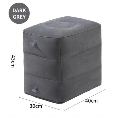 Inflatable Travel Foot Rest Pillow – Adjustable Height Leg Cushion for Flights & Office