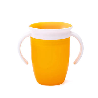 360° Rotating Baby Drinking Cup – Leakproof Silicone Training Cup with Handles & Flip Lid