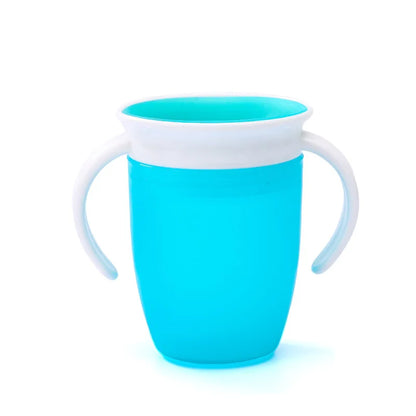 360° Rotating Baby Drinking Cup – Leakproof Silicone Training Cup with Handles & Flip Lid