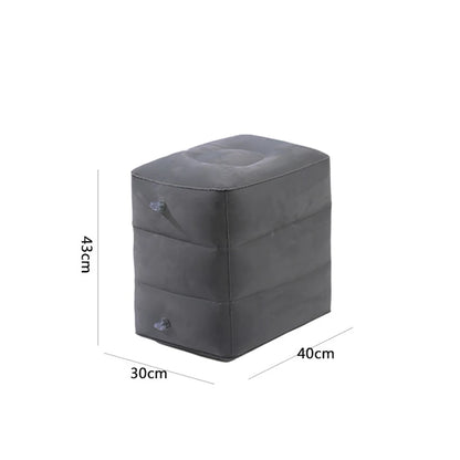 Inflatable Travel Foot Rest Pillow – Adjustable Height Leg Cushion for Flights & Office