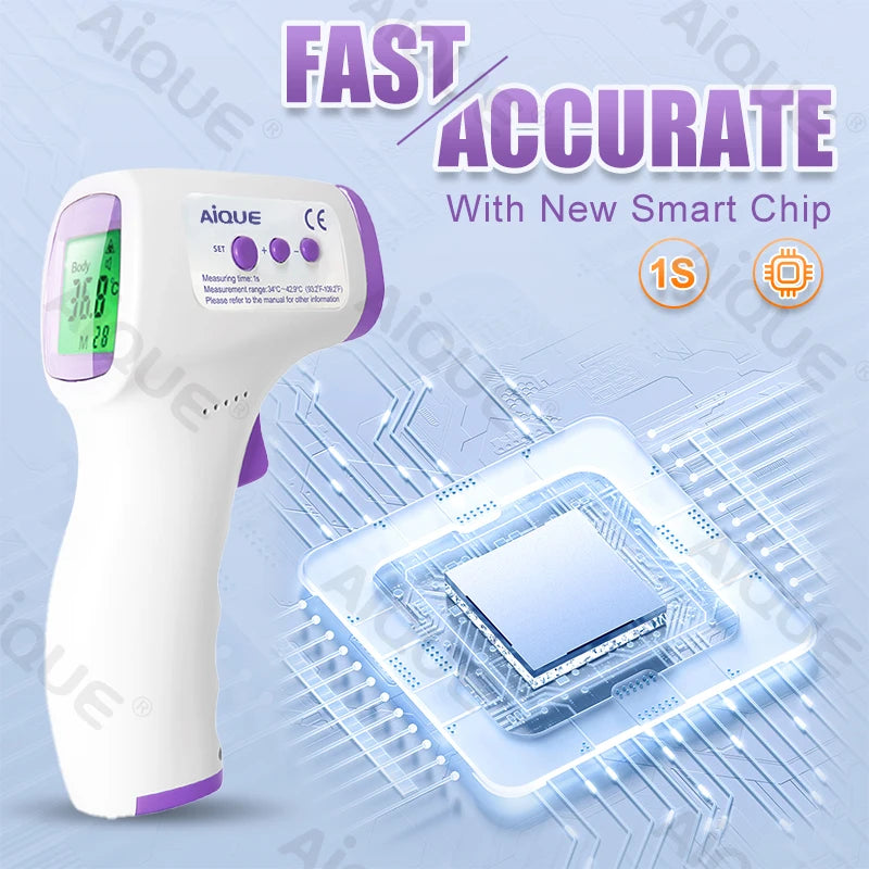 Non-Contact Infrared Baby Thermometer – Digital Forehead Fever Monitor with LCD Display
