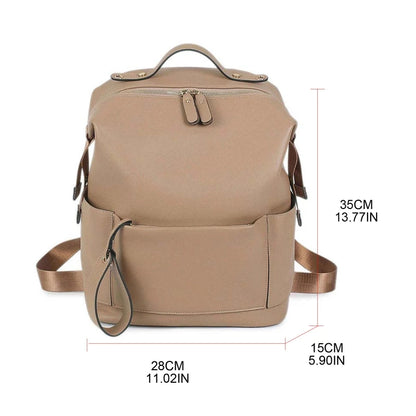 Multifunction Vegan Leather Diaper Backpack – Large Capacity Baby Bag