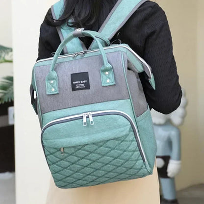 Large Capacity Diaper Backpack with Changing Mat – Hanging Bag for Stroller or Shoulder Use