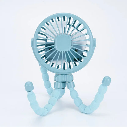 Bladeless Baby Stroller Fan – Portable USB Rechargeable Mini Cooling Fan for Strollers, Tables & Travel