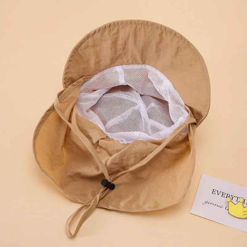 Toddler Sun Hat with Neck Shawl – Quick Dry & UV Protection