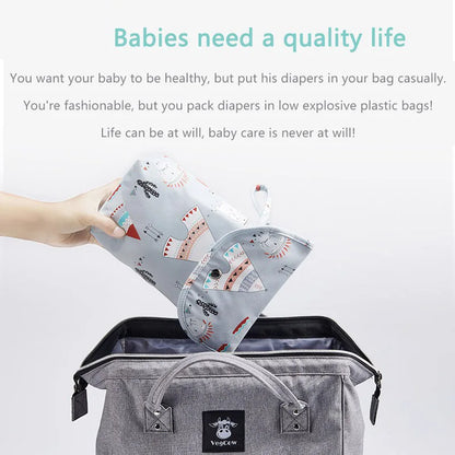 Waterproof Wet Bag for Baby Diapers & Travel Essentials