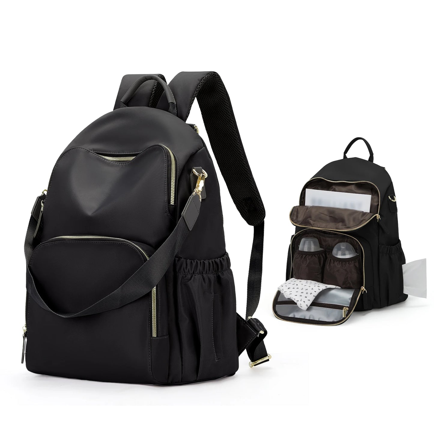 Lightweight Waterproof Parent Backpack – Large Capacity Baby Travel Nappy Bag