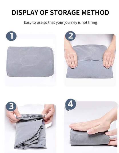 Inflatable Travel Foot Rest Pillow – Adjustable Height Leg Cushion for Flights & Office