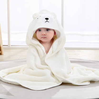 Cartoon Hooded Baby Blanket & Bath Towel Wrap