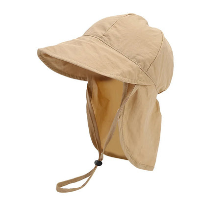 Toddler Sun Hat with Neck Shawl – Quick Dry & UV Protection