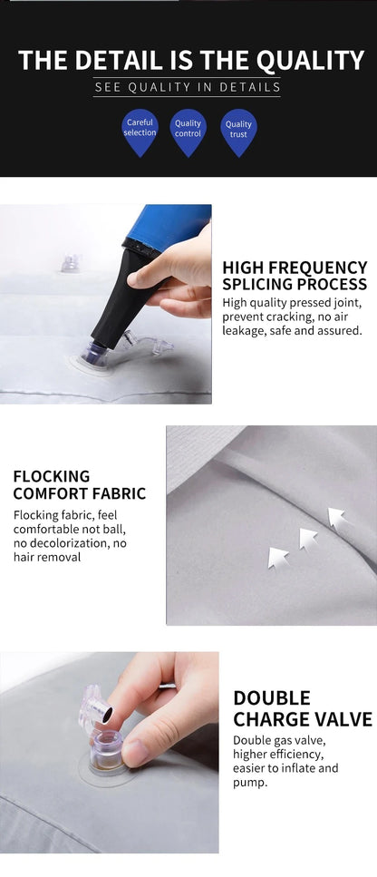 Inflatable Travel Foot Rest Pillow – Adjustable Height Leg Cushion for Flights & Office