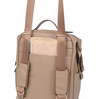 Multifunction Vegan Leather Diaper Backpack – Large Capacity Baby Bag