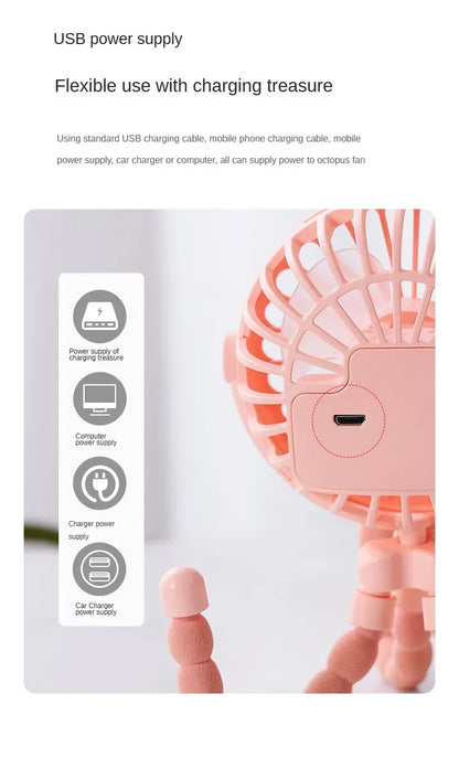 Bladeless Baby Stroller Fan – Portable USB Rechargeable Mini Cooling Fan for Strollers, Tables & Travel