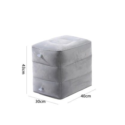 Inflatable Travel Foot Rest Pillow – Adjustable Height Leg Cushion for Flights & Office