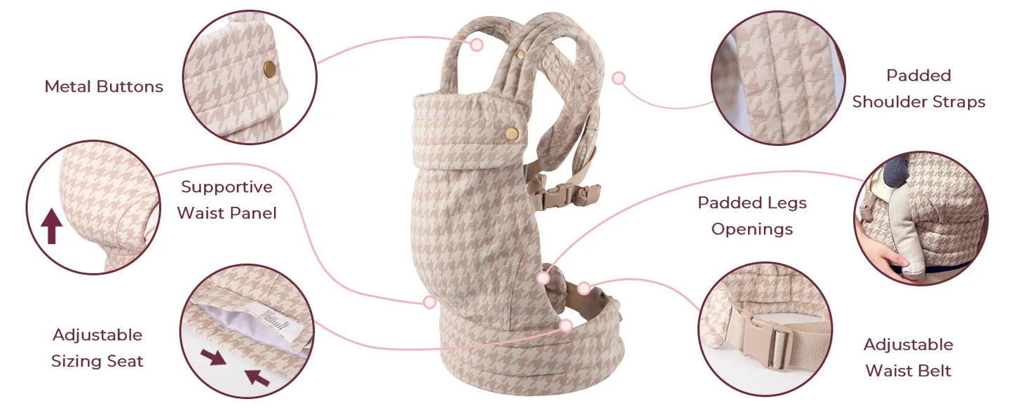 Ellabub Cotton & Linen Baby Carrier – Lightweight & Ergonomic