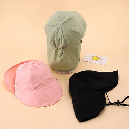Toddler Sun Hat with Neck Shawl – Quick Dry & UV Protection