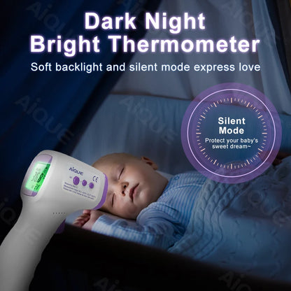 Non-Contact Infrared Baby Thermometer – Digital Forehead Fever Monitor with LCD Display