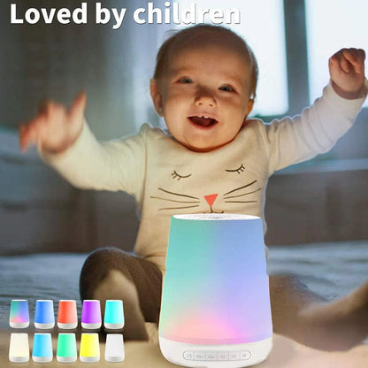 White Noise Machine with Colourful Night Light – 28 Soothing Sounds
