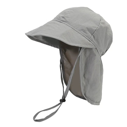 Toddler Sun Hat with Neck Shawl – Quick Dry & UV Protection