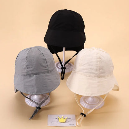 Toddler Sun Hat with Neck Shawl – Quick Dry & UV Protection