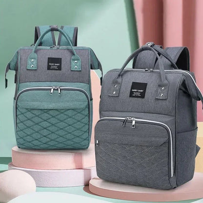 Large Capacity Diaper Backpack with Changing Mat – Hanging Bag for Stroller or Shoulder Use